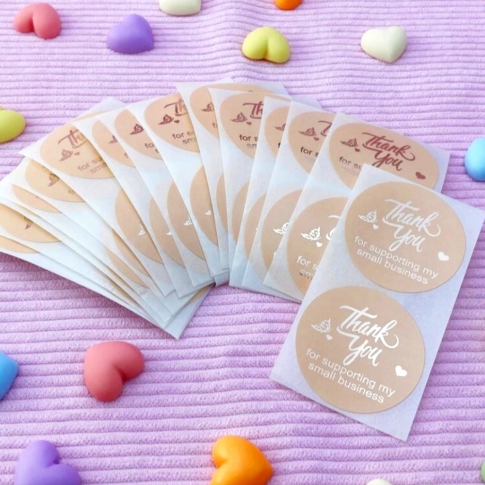 SALE Super Cute 😍 Thank You Stickers, 50 total, 👀 pics for measurements!! SALE